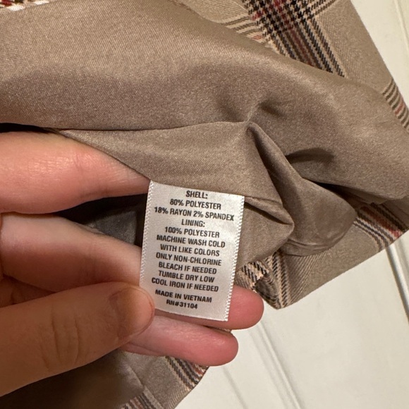 The Limited Plaid Blazer NWT Size 8 FALL PLAID - Picture 6 of 8